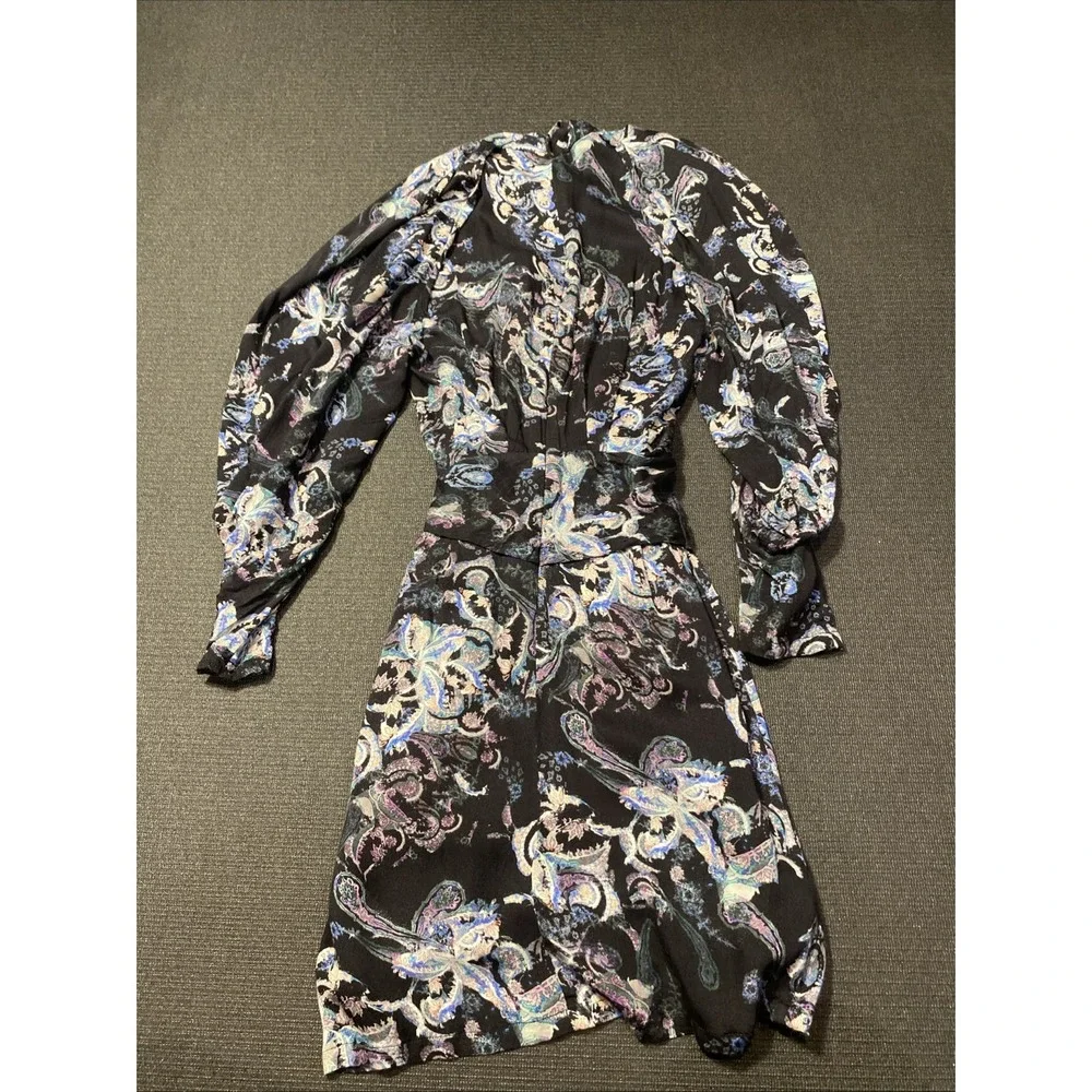 IRO Paris‎ Camolla Faux Wrap Dress Black Womens Size 32 US 0 - Picture 10 of 10